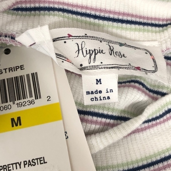 Hippie Rose striped mock neck tee, NWT, medium - Picture 7 of 8